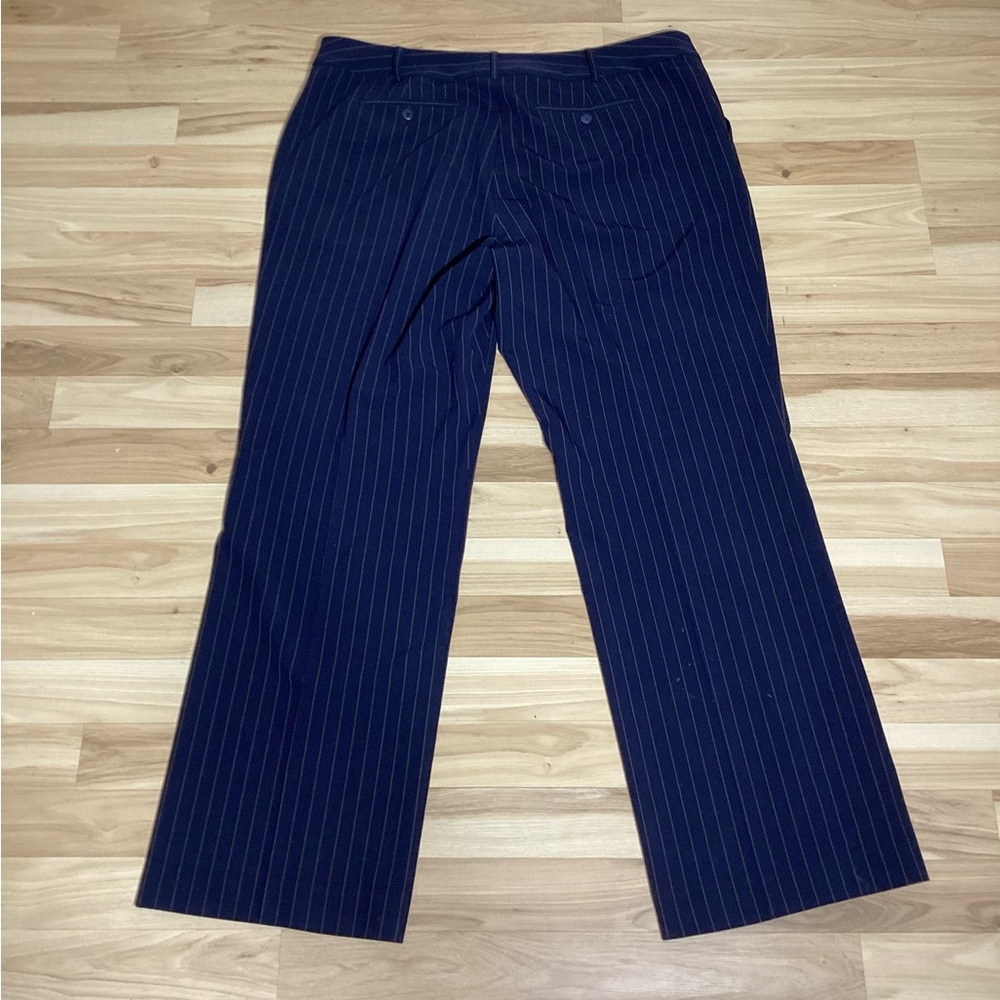 Liz & Co. Stretch Navy Pinstripe Dress Pants Size 18 - Picture 7 of 8